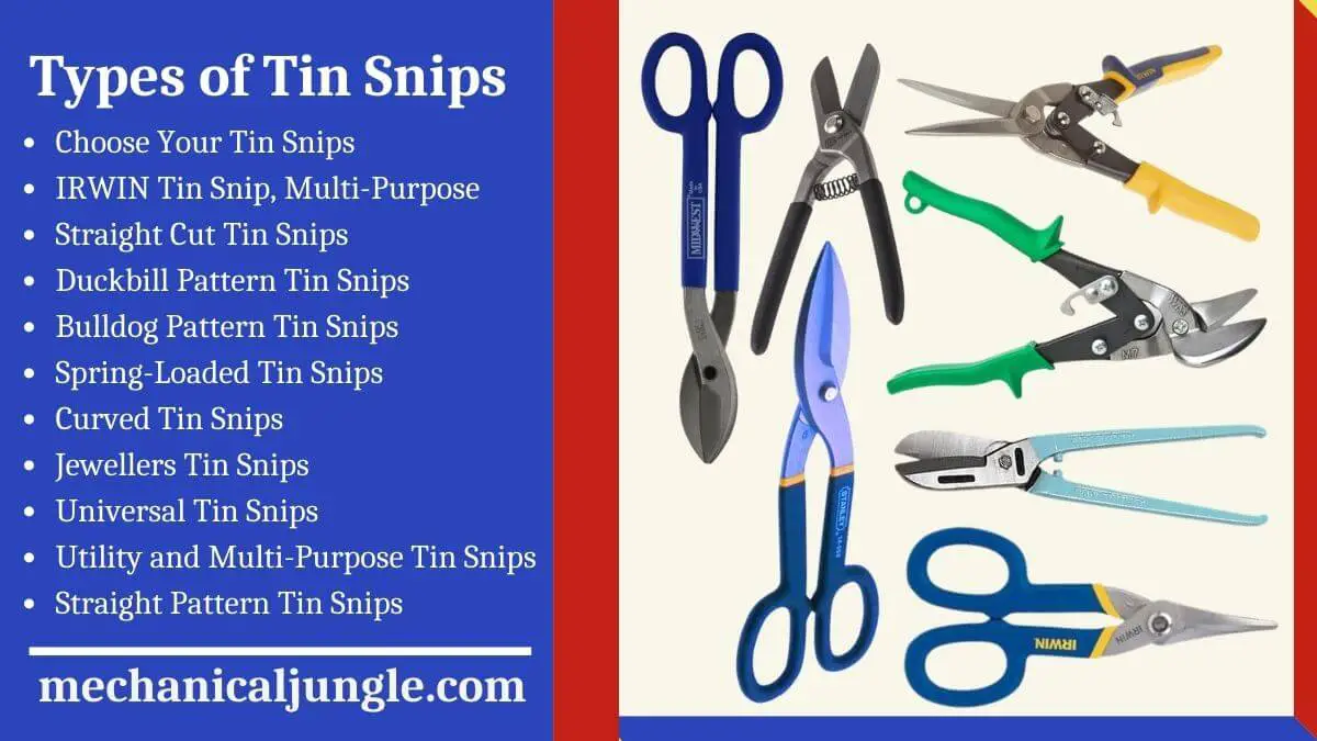 Types of Tin Snips.