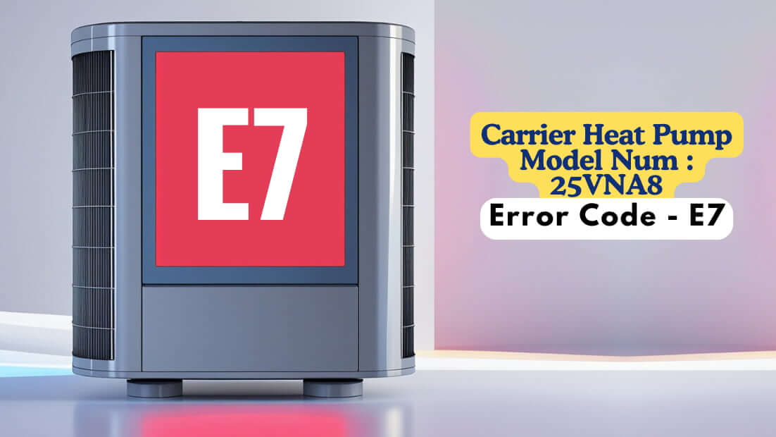 Carrier Heat Pump Model Num 25VNA8, Error Code - E7