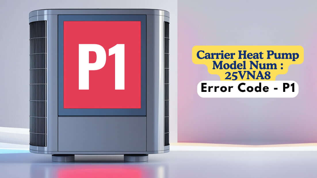 Carrier Heat Pump Model Num 25VNA8, Error Code - P1